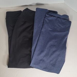 Women's Size L Black and Blue Leggings